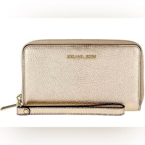 NWT Michael Kors Shimmering Gold Zip Wallet
Women’s